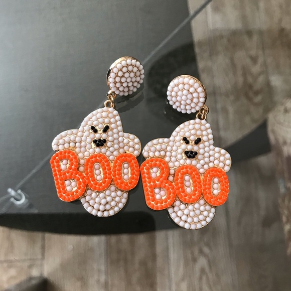 Beaded Ghost BOO Earrings - EUC 3 for $25 - Picture 2 of 3